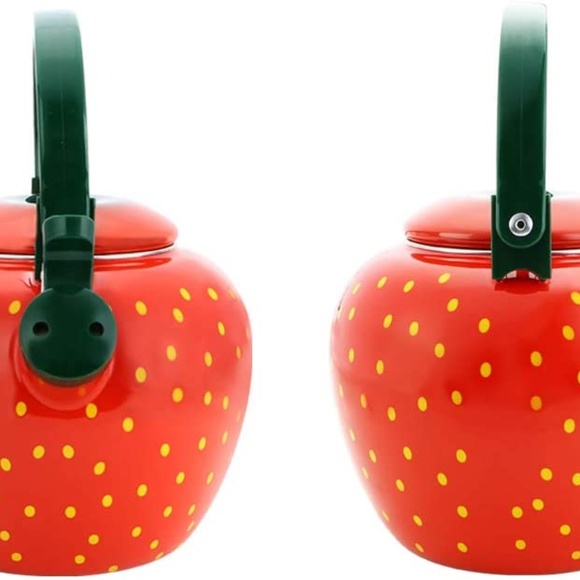 COPY - Brand New Enamel Steel Strawberry Whistling Tea Kettle, 2.3 quart - Picture 2 of 6